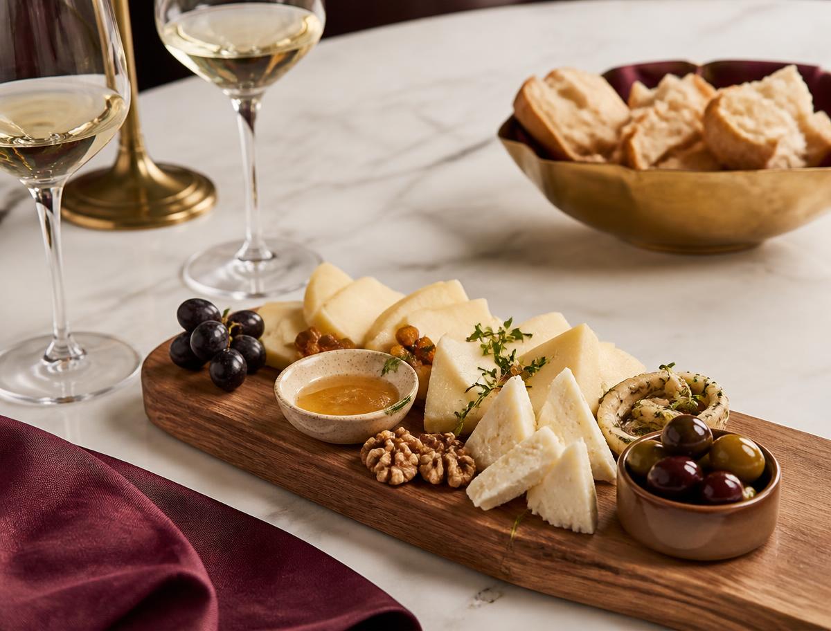 Georgian cheese and wine board
